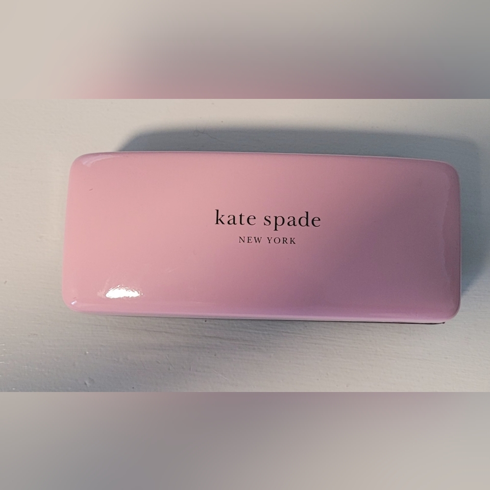 Kate Spade New York Eyeglass Hard Shell Case, Pink & Forrest Green
